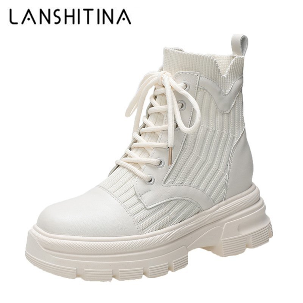 boots autumn ankle women's high platform chunky sneakers 8cm wedges mesh motorcycle winter walking combat heels, Black
boots autumn ankle women's high platform chunky sneakers 8cm wedges mesh motorcycle winter walking combat heels, Black