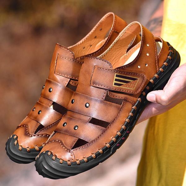 new men's sandals leather fashion beach sandals outdoor summer men's casual shoes breathable flats mens shoes 38-481, Black
new men's sandals leather fashion beach sandals outdoor summer men's casual shoes breathable flats mens shoes 38-481, Black