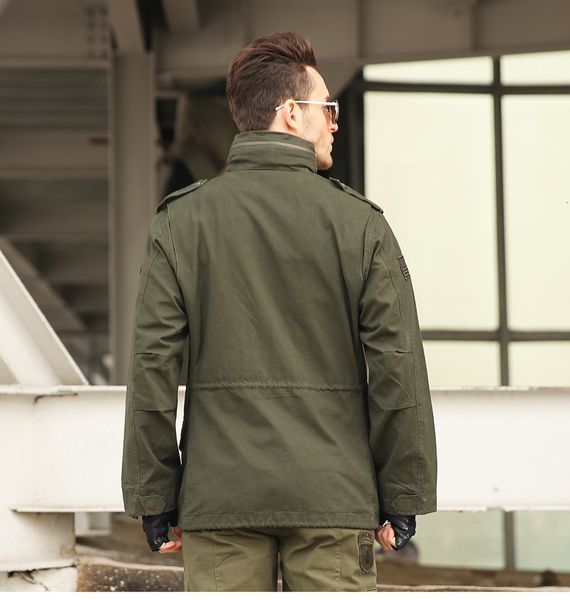 men outdoor jacket one winter thicken liner detachable tactical combat trench coat hoodie pilot jacket, Black;green
men outdoor jacket one winter thicken liner detachable tactical combat trench coat hoodie pilot jacket, Black;green
