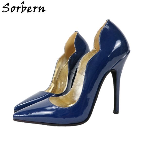 sorbern 14cm heel blue women pump shoes high heel pointy toes slip on stilettos genuine leather lady shoe women custom colors, Black
sorbern 14cm heel blue women pump shoes high heel pointy toes slip on stilettos genuine leather lady shoe women custom colors, Black