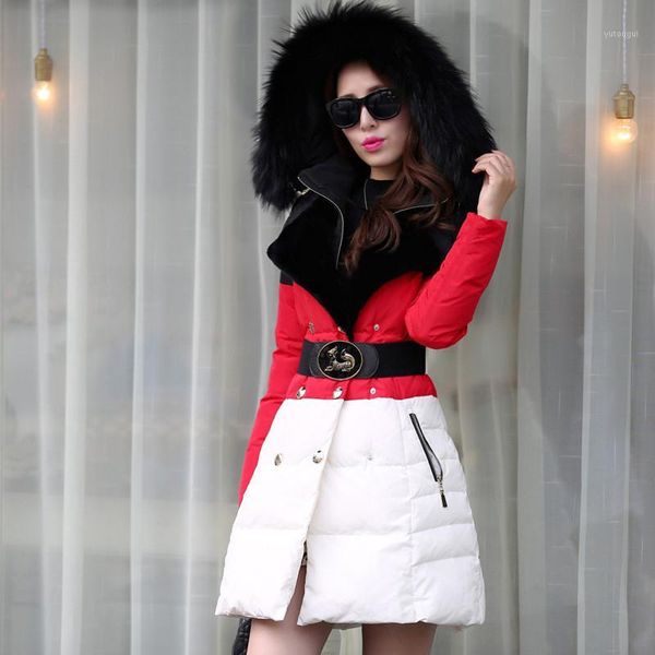 hooded new 2020 with raccoon dog fur collar thick down jacket rex fur lapel plaid panel jacket1, Black
hooded new 2020 with raccoon dog fur collar thick down jacket rex fur lapel plaid panel jacket1, Black