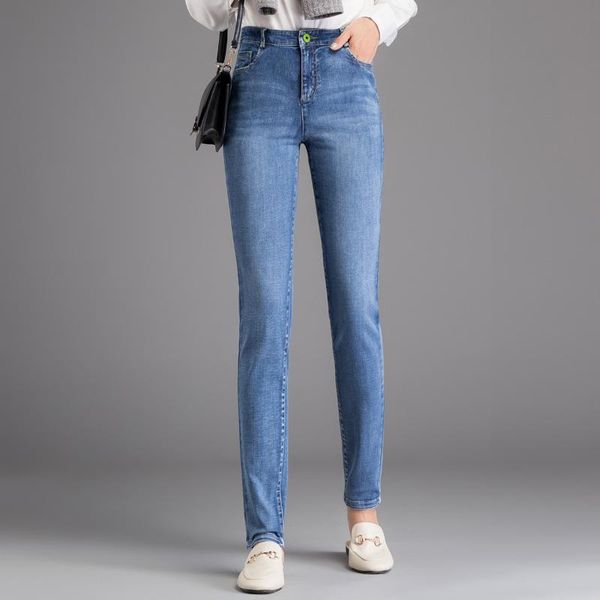 women's jeans 2021 spring and autumn high waist stretch slim leggings fashion light blue versatile pencil pants
women's jeans 2021 spring and autumn high waist stretch slim leggings fashion light blue versatile pencil pants