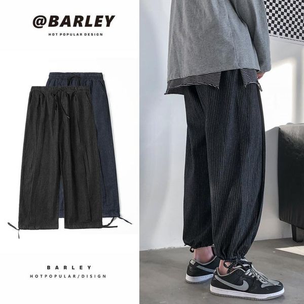 spring wide-leg pants men's fashion retro striped casual pants men streetwear korean loose hip-hop straight mens trousers, Black
spring wide-leg pants men's fashion retro striped casual pants men streetwear korean loose hip-hop straight mens trousers, Black