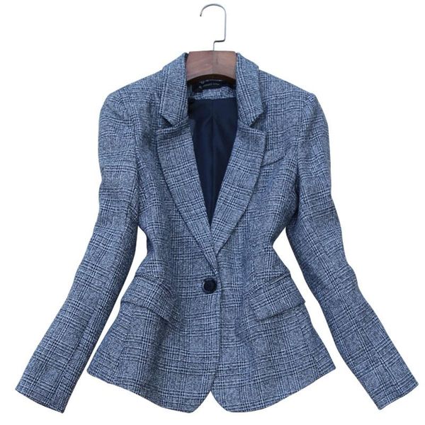 women's suits & blazers high-quality autumn and winter suit jacket korean slim casual retro british female office coat blazer, White;black
women's suits & blazers high-quality autumn and winter suit jacket korean slim casual retro british female office coat blazer, White;black