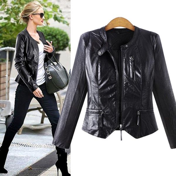 new autumn winter women coat vestidos fashion casual plus size slim solid zipper short style pu jacket for women large outerwear, Black;brown
new autumn winter women coat vestidos fashion casual plus size slim solid zipper short style pu jacket for women large outerwear, Black;brown