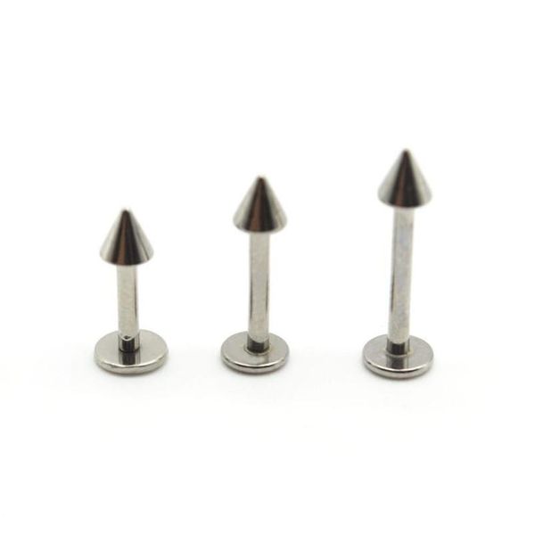 cone labret ring lip stud bar spike surgical steel 16 gauge popular body jewelry cartiliage tragus monroe piercing chin helix ik1k1, Black
cone labret ring lip stud bar spike surgical steel 16 gauge popular body jewelry cartiliage tragus monroe piercing chin helix ik1k1, Black