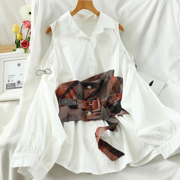 fried street shirt 2020 new collar strapless single-breasted printed bouquet waist two-piece trend, White
fried street shirt 2020 new collar strapless single-breasted printed bouquet waist two-piece trend, White
