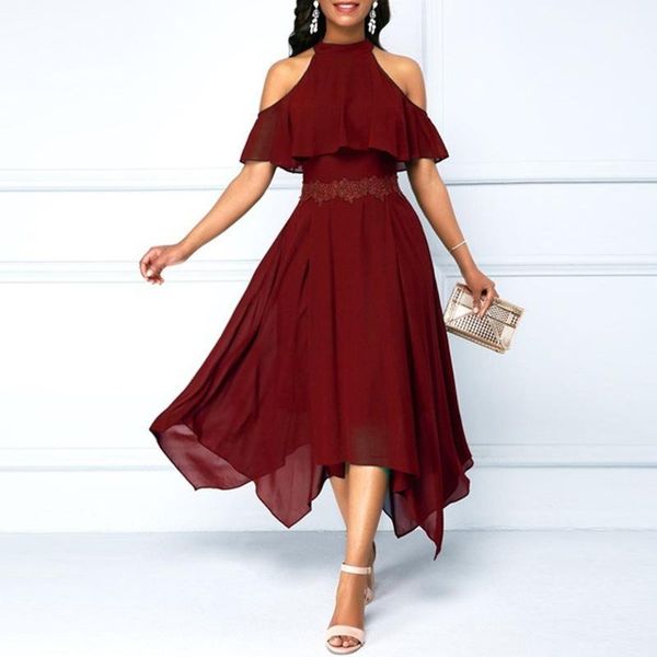 plus size 5xl off shoulder ruffle chiffon dress women fashion tunic irregular peplum dress elegant streetwear beach casual1, Black;gray
plus size 5xl off shoulder ruffle chiffon dress women fashion tunic irregular peplum dress elegant streetwear beach casual1, Black;gray