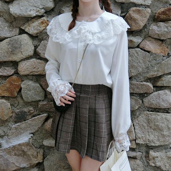 sweet lolita shirt mori girls autumn spring japanese style kawaii cute long sleeve lace peter pan collar white blouse
sweet lolita shirt mori girls autumn spring japanese style kawaii cute long sleeve lace peter pan collar white blouse