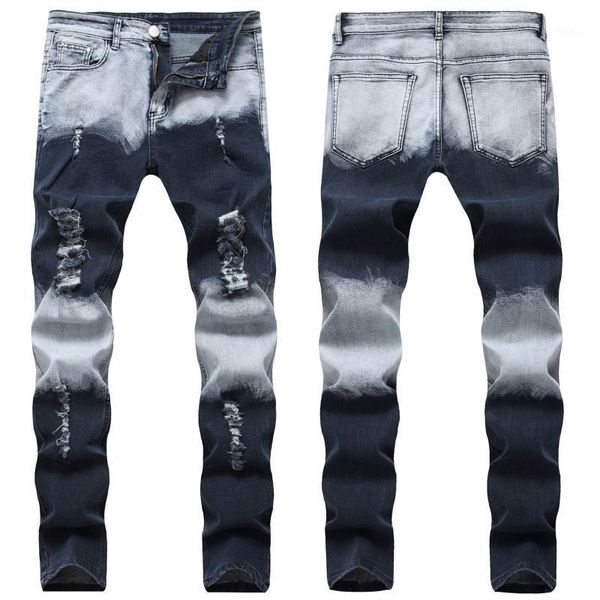 the new 2020 double color jeans ripped jeans men wear white elastic cultivate one's morality1, Blue
the new 2020 double color jeans ripped jeans men wear white elastic cultivate one's morality1, Blue
