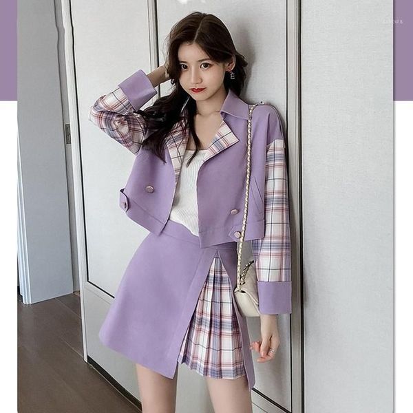bella philosophy wonder ladies casual sets 2020 new double breasted blazers + plaid mini skirt 2 piece sets streetwear suits1, White;black
bella philosophy wonder ladies casual sets 2020 new double breasted blazers + plaid mini skirt 2 piece sets streetwear suits1, White;black