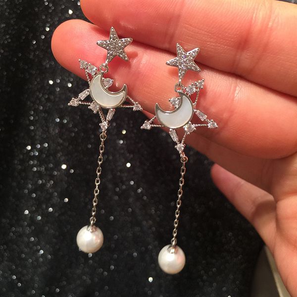 korean shell star moon earring long tassel simple lady network celebrity earring irregular star earring s925 silver
korean shell star moon earring long tassel simple lady network celebrity earring irregular star earring s925 silver