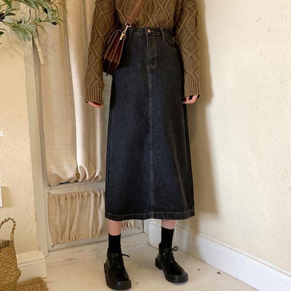 slim high waist midi jean side slit skirt women a-line loose streetwear skirts female pockets denim skirts 2020 autumn winter, Black
slim high waist midi jean side slit skirt women a-line loose streetwear skirts female pockets denim skirts 2020 autumn winter, Black