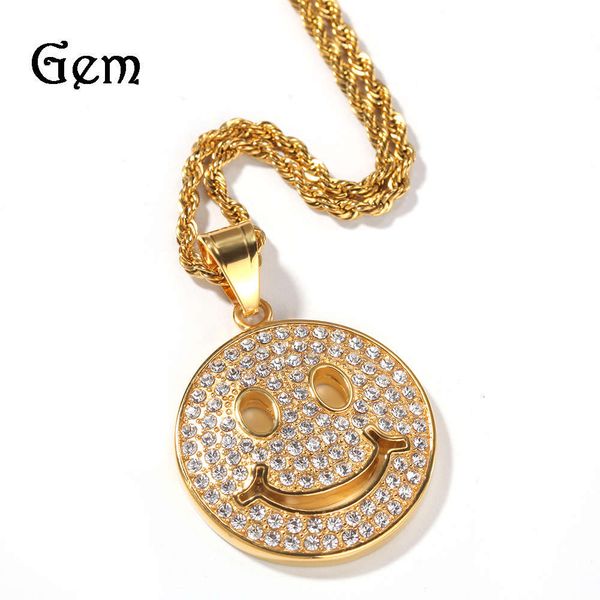 ins new full diamond smile expression stainless steel pendant personality creative hip hop rap trendsetter necklace, Silver
ins new full diamond smile expression stainless steel pendant personality creative hip hop rap trendsetter necklace, Silver