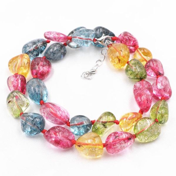 multi tourmaline stone beads chain necklace orm crystal irregular choker necklaces for women chalcedony jewelry 17inch a832, Golden;silver
multi tourmaline stone beads chain necklace orm crystal irregular choker necklaces for women chalcedony jewelry 17inch a832, Golden;silver