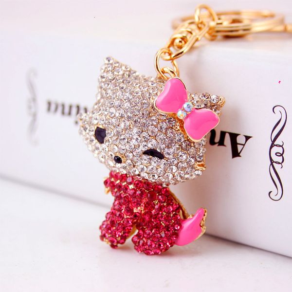 crystal creative kitten diamond car cute metal pendant women's bag accessories key chain, Silver
crystal creative kitten diamond car cute metal pendant women's bag accessories key chain, Silver
