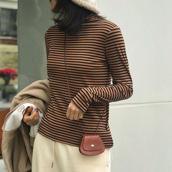 new 2021 spring turtleneck striped shirts long sleeve t shirt women clothes slim fashion aot9, White
new 2021 spring turtleneck striped shirts long sleeve t shirt women clothes slim fashion aot9, White