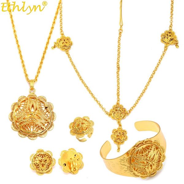 ethlyn wholesale elegant round hollow flower shape gold color wedding chain linked necklace ethiopian jewelry sets s322, Silver
ethlyn wholesale elegant round hollow flower shape gold color wedding chain linked necklace ethiopian jewelry sets s322, Silver