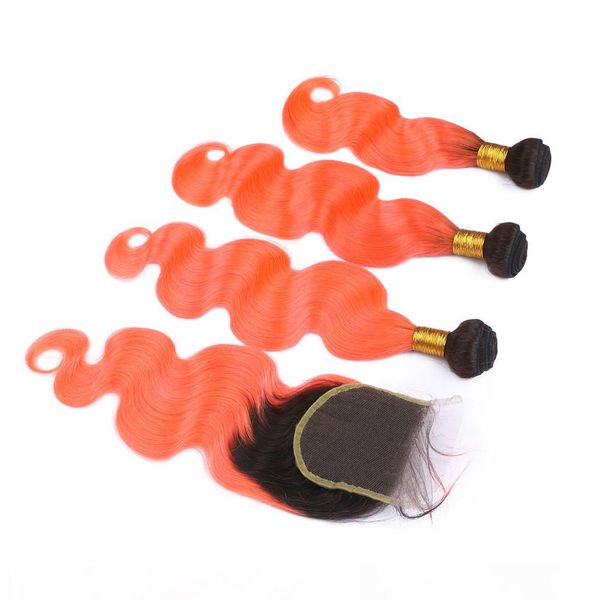 peruvian ombre orange human hair body wave 3 bundles with lace closure 4x4 virgin human hair #1b orange ombre weft extensions with closure, Black;brown
peruvian ombre orange human hair body wave 3 bundles with lace closure 4x4 virgin human hair #1b orange ombre weft extensions with closure, Black;brown