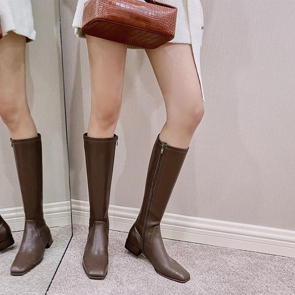 boots 2021 full genunie leather square toe knee-high women stretch thin cowhide zip solid color ladies shoes casula heel, Black
boots 2021 full genunie leather square toe knee-high women stretch thin cowhide zip solid color ladies shoes casula heel, Black
