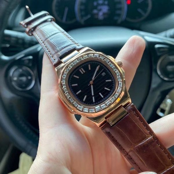 fashion mens watches crystal analog wristwatches rhinestone 40mm dial genuine leather strap quartz watch for men's valentine gift, Slivery;brown
fashion mens watches crystal analog wristwatches rhinestone 40mm dial genuine leather strap quartz watch for men's valentine gift, Slivery;brown