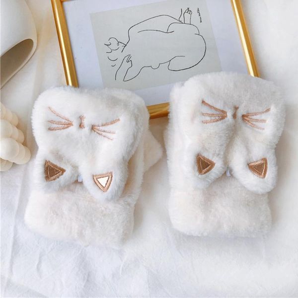 five fingers gloves fashion women winter warmer knitted keyboard cat plush mittens fingerless mitten lovely warm flip #yj, Blue;gray
five fingers gloves fashion women winter warmer knitted keyboard cat plush mittens fingerless mitten lovely warm flip #yj, Blue;gray