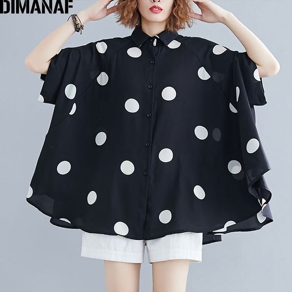 dimanaf plus women blouse shirt big size summer casual lady tunic print polka dot loose female clothes batwing sleeve t200502, White
dimanaf plus women blouse shirt big size summer casual lady tunic print polka dot loose female clothes batwing sleeve t200502, White
