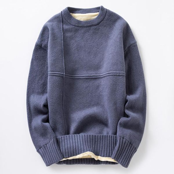 men's sweaters winter thickened plus velvet sweater round neck 2021 slim fit warm clothes trend, White;black
men's sweaters winter thickened plus velvet sweater round neck 2021 slim fit warm clothes trend, White;black