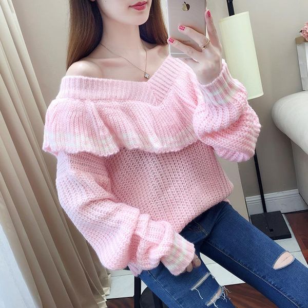 new 2021 fall shirt woman loose deep v-neck a shoulder color sweater mesh winter clothes y514 yo5y ixsw, White;black
new 2021 fall shirt woman loose deep v-neck a shoulder color sweater mesh winter clothes y514 yo5y ixsw, White;black