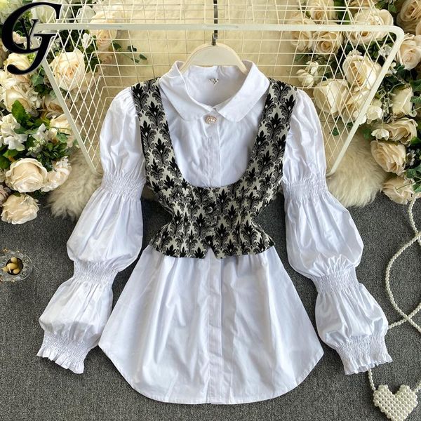 ulzzang fashion two piece set women vest + white shirt casual peter pan collared long sleeve peplum ladies oversized mujer
ulzzang fashion two piece set women vest + white shirt casual peter pan collared long sleeve peplum ladies oversized mujer