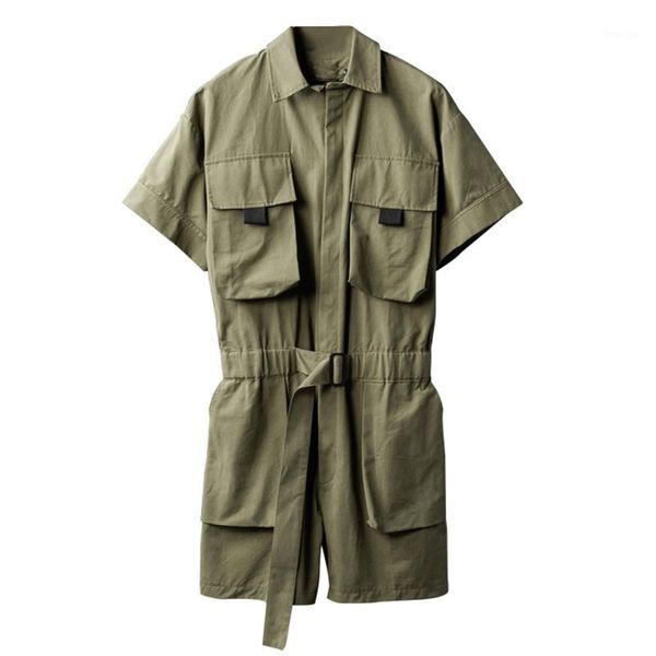 men's short sleeves big pockets cargo jumpsuits with belt casual summer overalls shorts1, Blue
men's short sleeves big pockets cargo jumpsuits with belt casual summer overalls shorts1, Blue