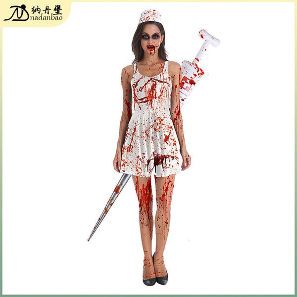 party zombie halloween nurse masquerade horror character play women's vt drs, Black;gray
party zombie halloween nurse masquerade horror character play women's vt drs, Black;gray