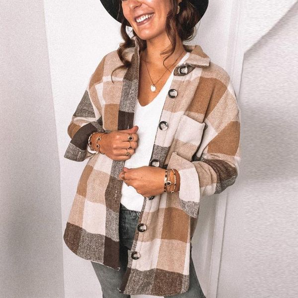 women vintage casual plaid autumn winter jackets coat long sleeve outwear female coat streetwear oversize ladies coats #t1g, White
women vintage casual plaid autumn winter jackets coat long sleeve outwear female coat streetwear oversize ladies coats #t1g, White