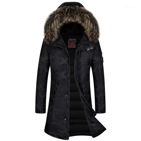 men's down & parkas brand winter 90% white duck jacket men medium long real fur collar hooded coat male camo canada jacket1, Black
men's down & parkas brand winter 90% white duck jacket men medium long real fur collar hooded coat male camo canada jacket1, Black