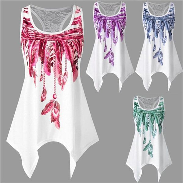 5xl big size 2019 new summer casual sleeveless o-neck feather butterfly print lace patchwork t-shirts plus size female tees, White
5xl big size 2019 new summer casual sleeveless o-neck feather butterfly print lace patchwork t-shirts plus size female tees, White
