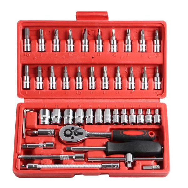 professional hand tool sets drive socket ratchet wrench spanner bit combination tools kit for auto repairing & household,universal wrenchs
professional hand tool sets drive socket ratchet wrench spanner bit combination tools kit for auto repairing & household,universal wrenchs