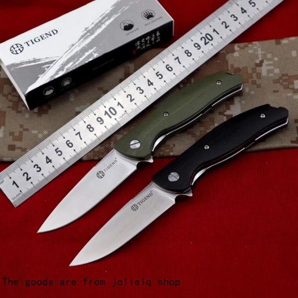 высокое качество открытия ножа подшипника быстрых tigend складной 5cr15mov blade g10 ручка открытый тактический нож для кемпинга охота на вы
высокое качество открытия ножа подшипника быстрых tigend складной 5cr15mov blade g10 ручка открытый тактический нож для кемпинга охота на вы
