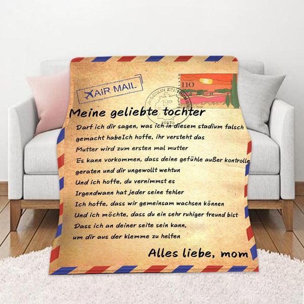blankets encourage envelope flannel throw blanket double side german letter printed quilts autumn winter warm sofa cover
blankets encourage envelope flannel throw blanket double side german letter printed quilts autumn winter warm sofa cover