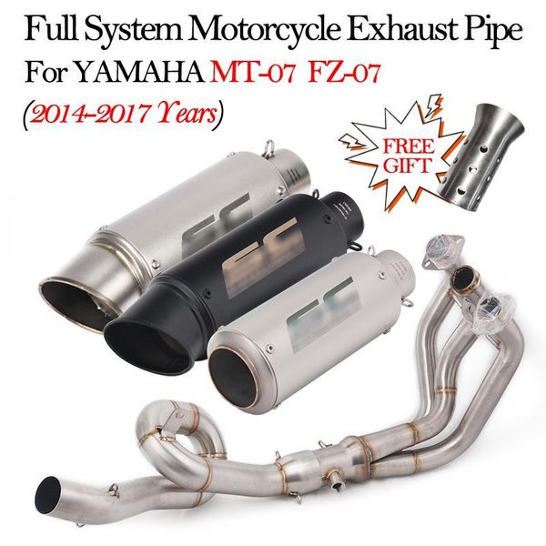 full system motorcycle exhaust db killer modified escape moto pipe for mt07 fz07 mt-07 fz-07 mt 07 fz 07 2014-2019 years1
full system motorcycle exhaust db killer modified escape moto pipe for mt07 fz07 mt-07 fz-07 mt 07 fz 07 2014-2019 years1