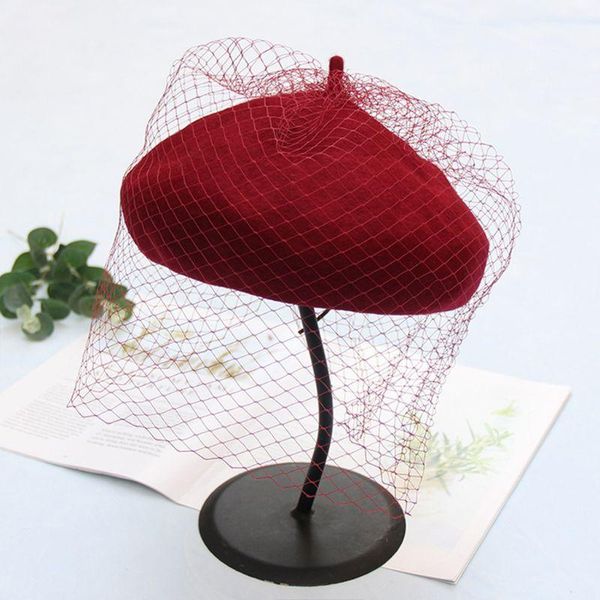 berets ladies women autumn winter warm wool beret cap mystery net veil style female outdoor elegant beanies bonnet hat, Blue;gray
berets ladies women autumn winter warm wool beret cap mystery net veil style female outdoor elegant beanies bonnet hat, Blue;gray