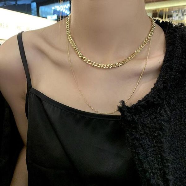 chains 925 sterling silver double layer thick chain clavicle necklace for women hip hop trend jewelry birthday party gifts san299
chains 925 sterling silver double layer thick chain clavicle necklace for women hip hop trend jewelry birthday party gifts san299
