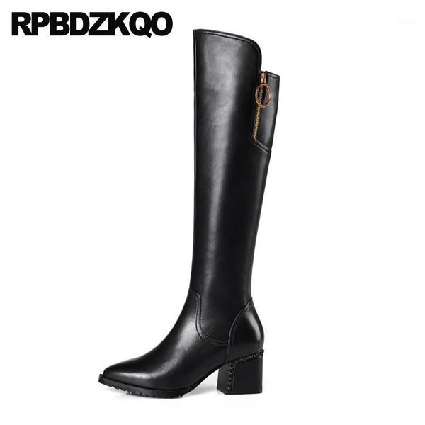 genuine leather chunky women luxury shoes side zip boots pointy plus size knee high 10 pointed toe black long tall 2020 big fur1
genuine leather chunky women luxury shoes side zip boots pointy plus size knee high 10 pointed toe black long tall 2020 big fur1