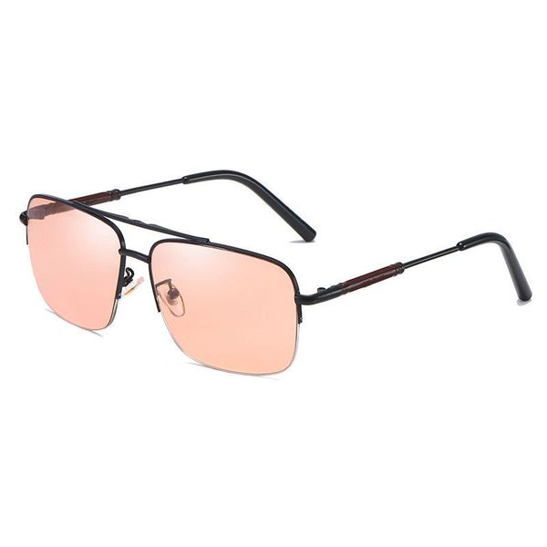 spring and summer new style polarized half men's metal fashionable driving sunglasses sunscreen glasses black frame powder, White;black
spring and summer new style polarized half men's metal fashionable driving sunglasses sunscreen glasses black frame powder, White;black