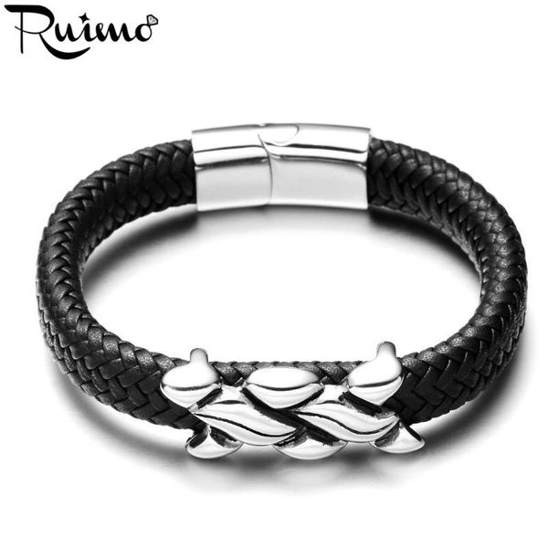 charm bracelets ruimo fashion male 316l stainless steel irregular crack wide braided leather charms bangles&bracelets men jewelry, Golden;silver
charm bracelets ruimo fashion male 316l stainless steel irregular crack wide braided leather charms bangles&bracelets men jewelry, Golden;silver