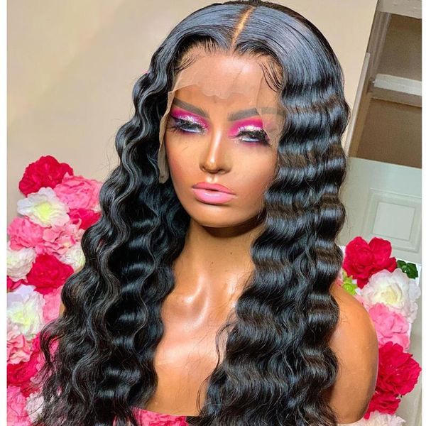 lace wigs brazilian deep wave remy human hair swiss closure 28 30 inch front pre plucked for black women, Black;brown
lace wigs brazilian deep wave remy human hair swiss closure 28 30 inch front pre plucked for black women, Black;brown