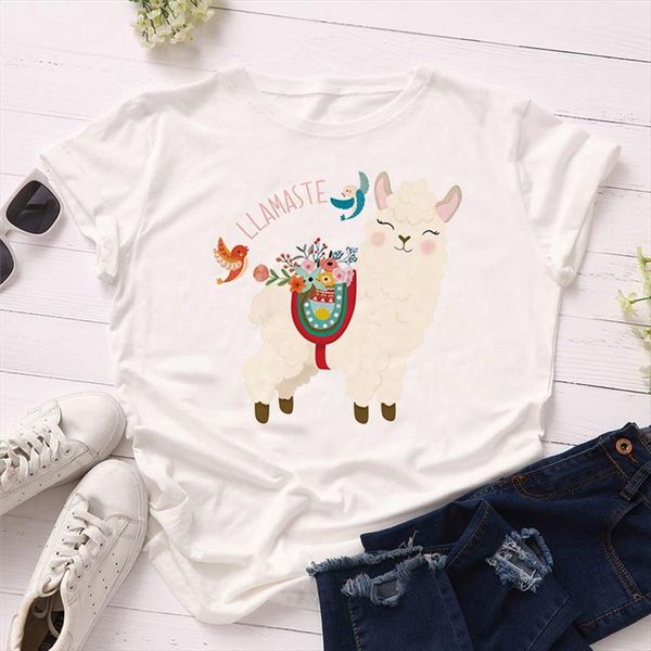 2021 lovely llamaste print t shirt women tshirts short sleeve casual white harajuku girls lady femme camisas mujer
2021 lovely llamaste print t shirt women tshirts short sleeve casual white harajuku girls lady femme camisas mujer