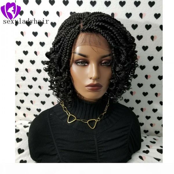 180density 24inches box braids curly wig crochet braid synthetic lace front wig braiding hair lace wig for black women, Black;brown
180density 24inches box braids curly wig crochet braid synthetic lace front wig braiding hair lace wig for black women, Black;brown