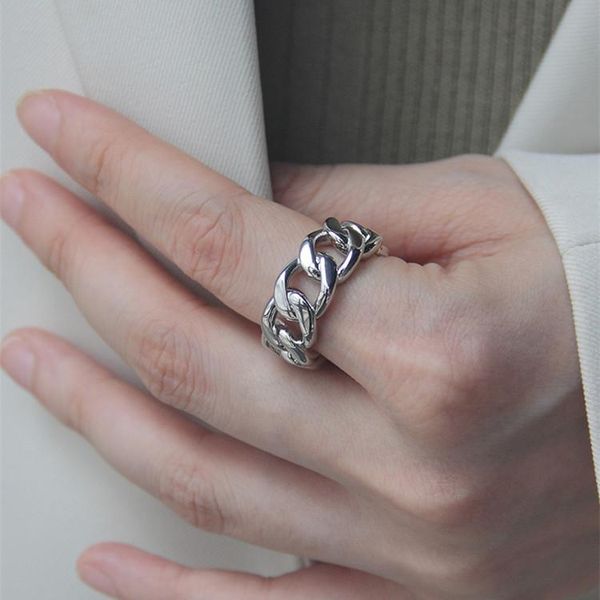 aomu 2020 женщины мода винтаж металлический серебряный цветовая цепь геометрические раунд открытые кольца для женщин партия ювелирные издели, Silver
aomu 2020 женщины мода винтаж металлический серебряный цветовая цепь геометрические раунд открытые кольца для женщин партия ювелирные издели, Silver