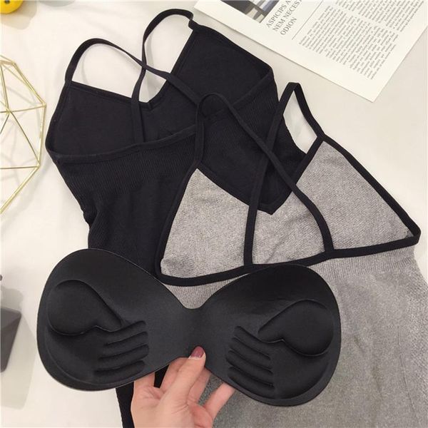 crop women built in bra padded tank female breathable fitness camisole solid slim summer 2020 vest singlet jllpmk, White;black
crop women built in bra padded tank female breathable fitness camisole solid slim summer 2020 vest singlet jllpmk, White;black