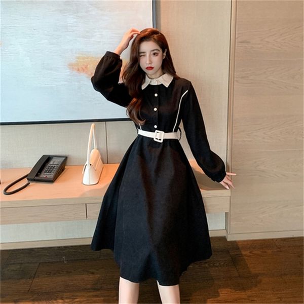 2021 new elegant black women midi party female office lady autumn long sleeve high waist casual korean dress cfo9, Black;gray
2021 new elegant black women midi party female office lady autumn long sleeve high waist casual korean dress cfo9, Black;gray